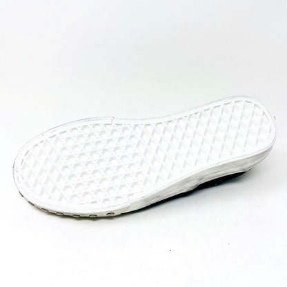Vans Classic Slip On Overwashed Graphite Gray White Womens Casual Shoes