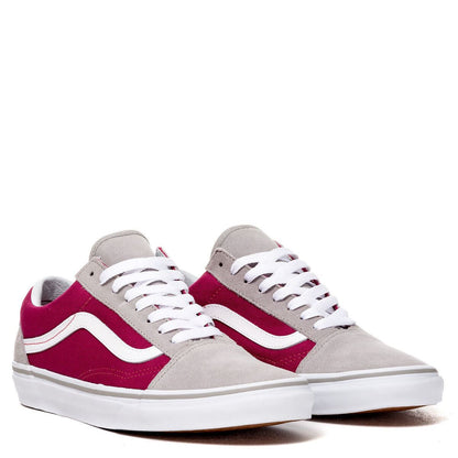 VANS Old Skool Drizzle Sangria Gray Wine Womens Size 5.5 Suede Casual Shoes