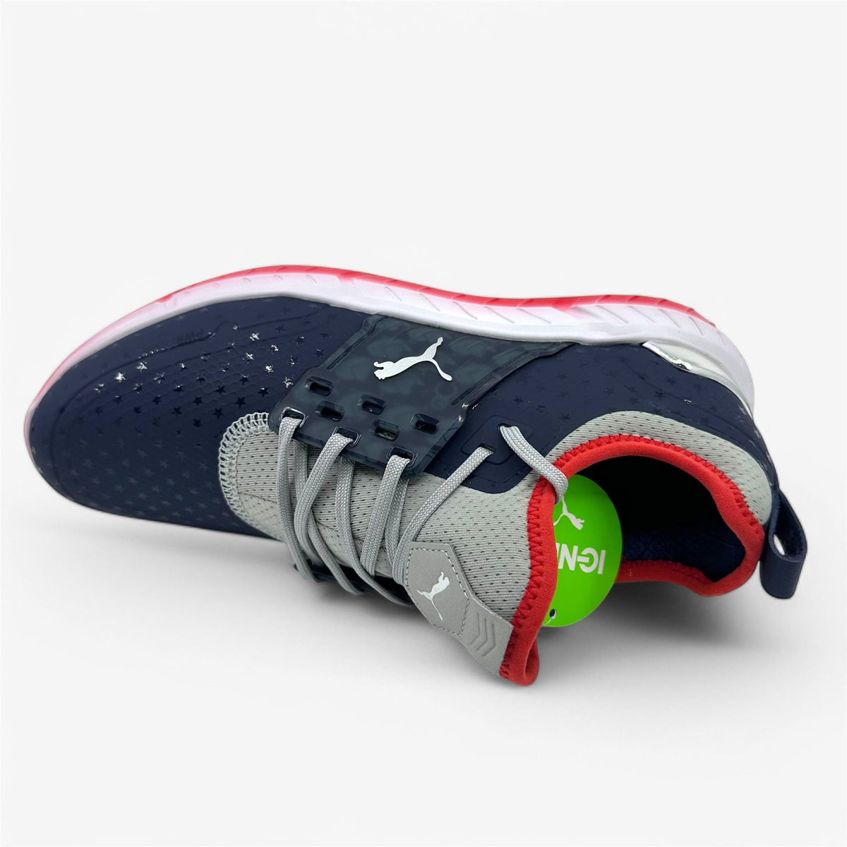 PUMA Articulate Stars Stripes Navy All time Red Mens Size 7.5 Waterproof Golf Shoes