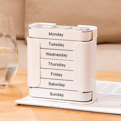 7-Day Stackable Pill Organizer – Portable Weekly Medicine Box