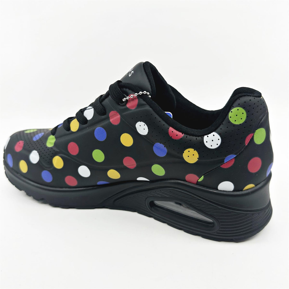 Skechers Uno Splatted Air Black Multi Womens Athletic Sneakers