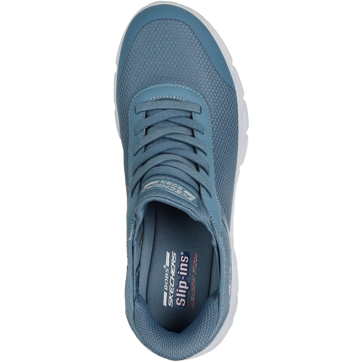 Women's Wide Fit Skechers 117391 Slip-ins Bobs B Flex Hi Linear Force Trainers