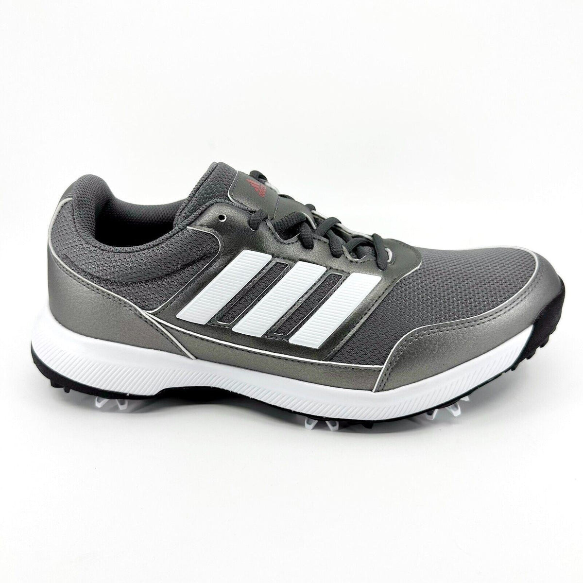 Adidas Tech Response 2.0 Gray Silver Metallic Mens Spike Golf Shoes EE9123