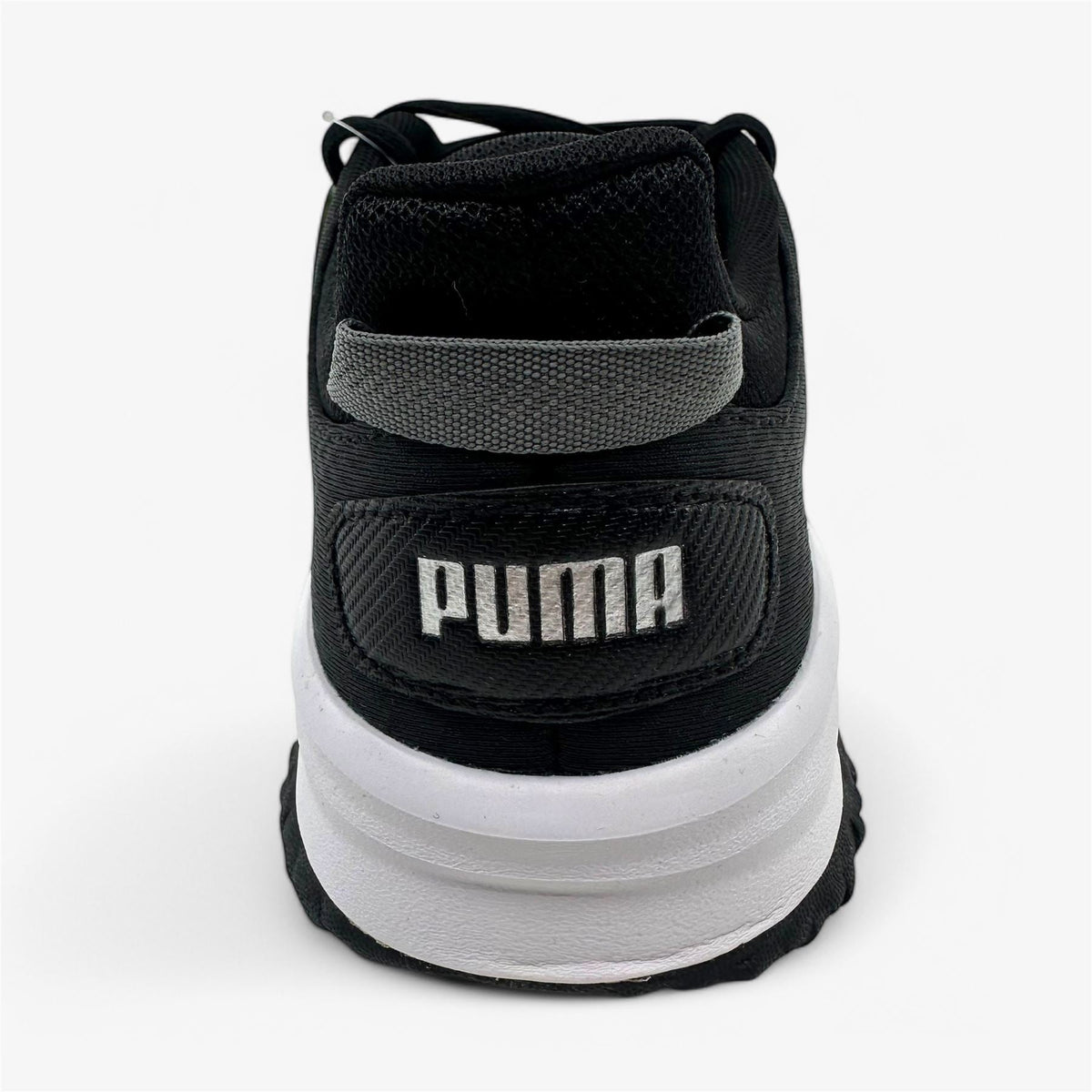 PUMA Fusion Grip Black Silver Quiet Shade Mens Extra Wide Spikeless Golf Shoes