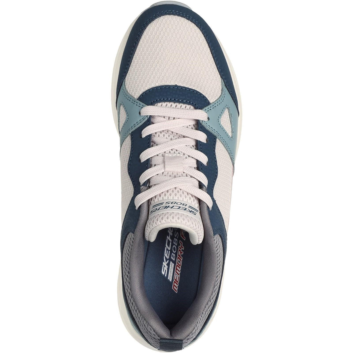 Womens Wide Fit Skechers 117268 Bobs Sparrow 2.0 Retro Clean Trainers