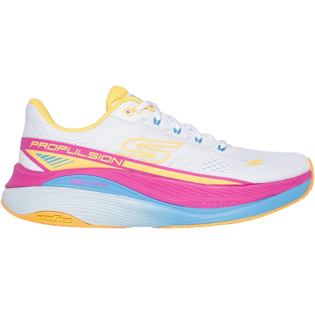 Women's Wide Fit Skechers 128901 Performance Max Cushioning Propulsion Trainers