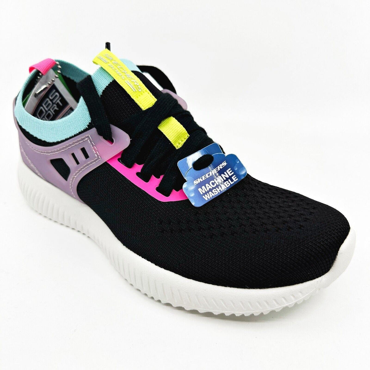 Skechers Bobs Squad Jungle Gem Black Womens Slip On Sneakers