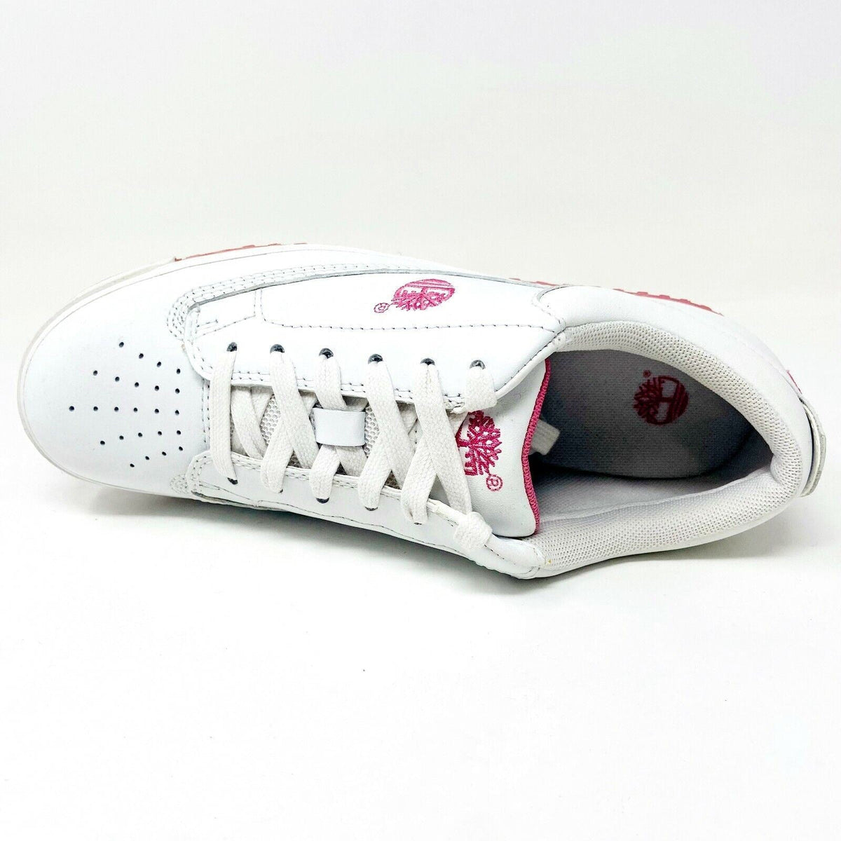Timberland Timbercourt White Leather Womens Casual Sneakers 18383