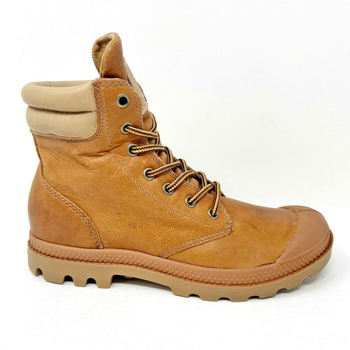 Palladium Wendy Tuga Whiskey Brown Womens Leather Combat Desert Boots 93612 239