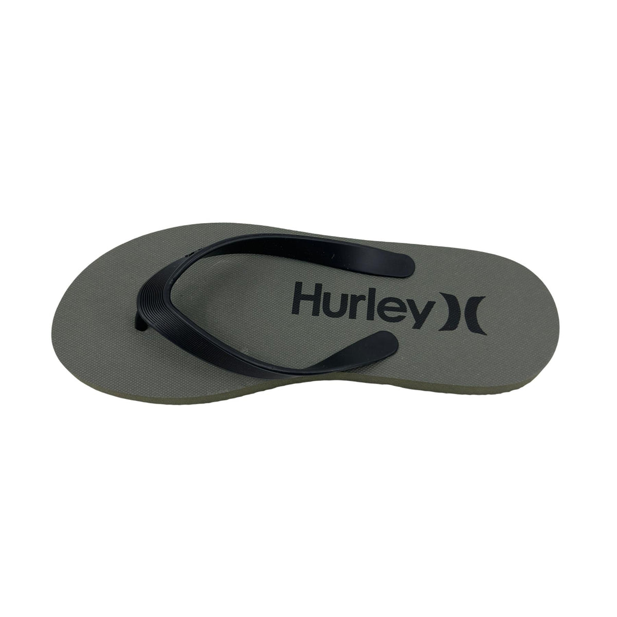Hurley Logo Gray Black Mens Sandal Pool Beach Flip Flop