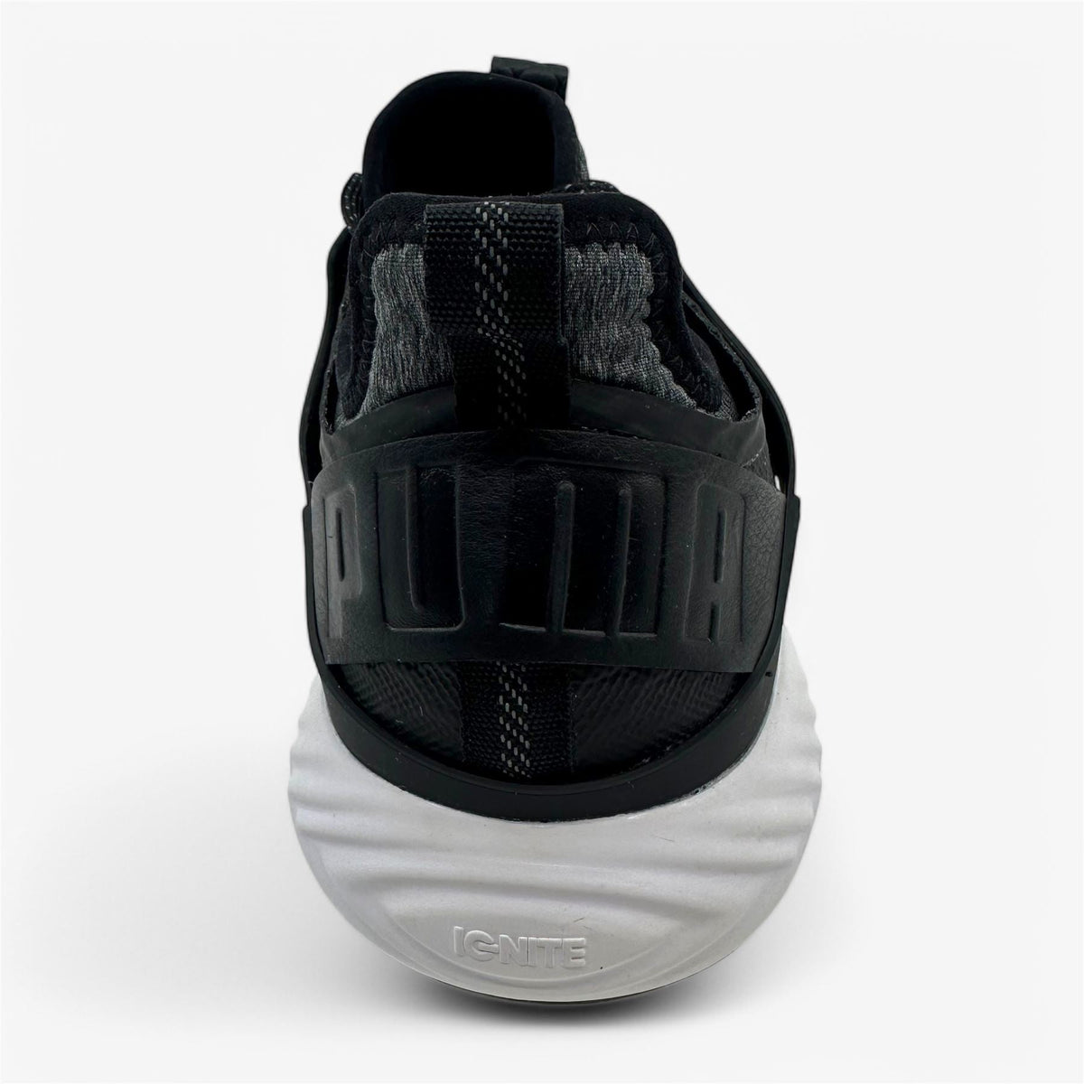 PUMA Ignite Pwradapt Caged Black Silver Mens Wide Waterproof Golf Shoes