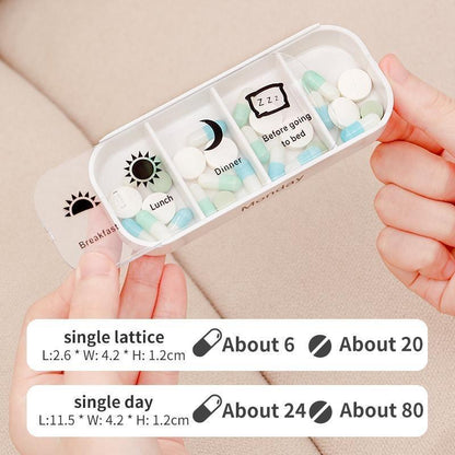 7-Day Stackable Pill Organizer – Portable Weekly Medicine Box
