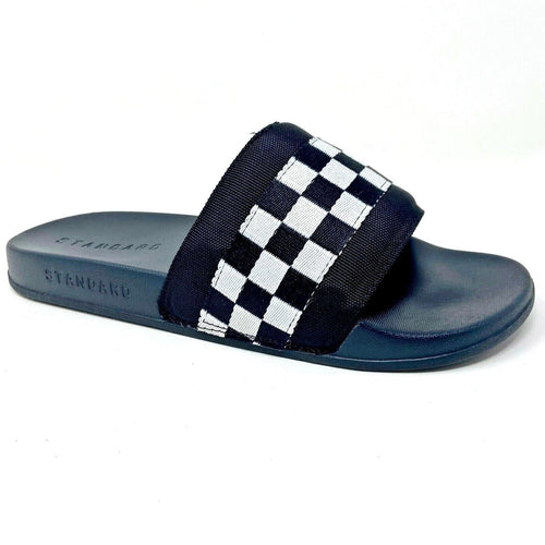 STNDRD Standard Los Angeles Monaco Checkerboard Black White Womens Sandals