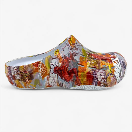 AND1 Bodega Clog Orange Multicolor Mens Casual Clog