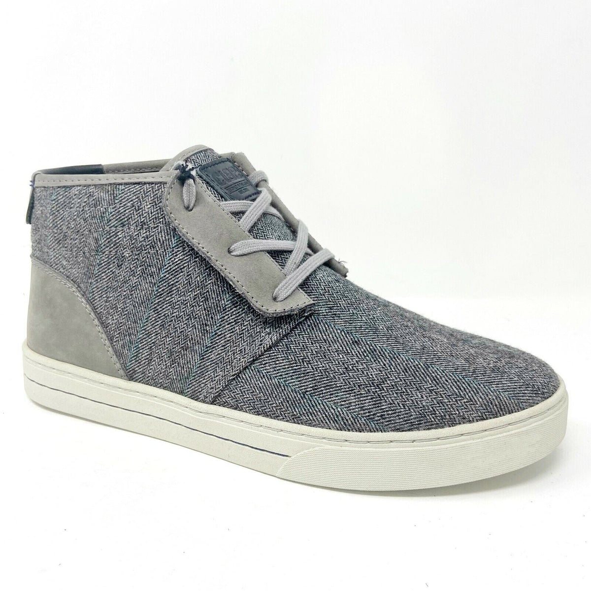 Clae McQueen Charcoal Deep Navy Mens Mid Premium Casual Sneakers