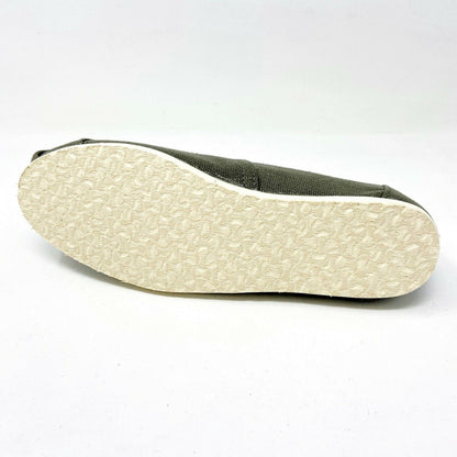 Toms Classics Olive Canvas Womens Size 5 Slip On Casual Canvas Flat Shoes