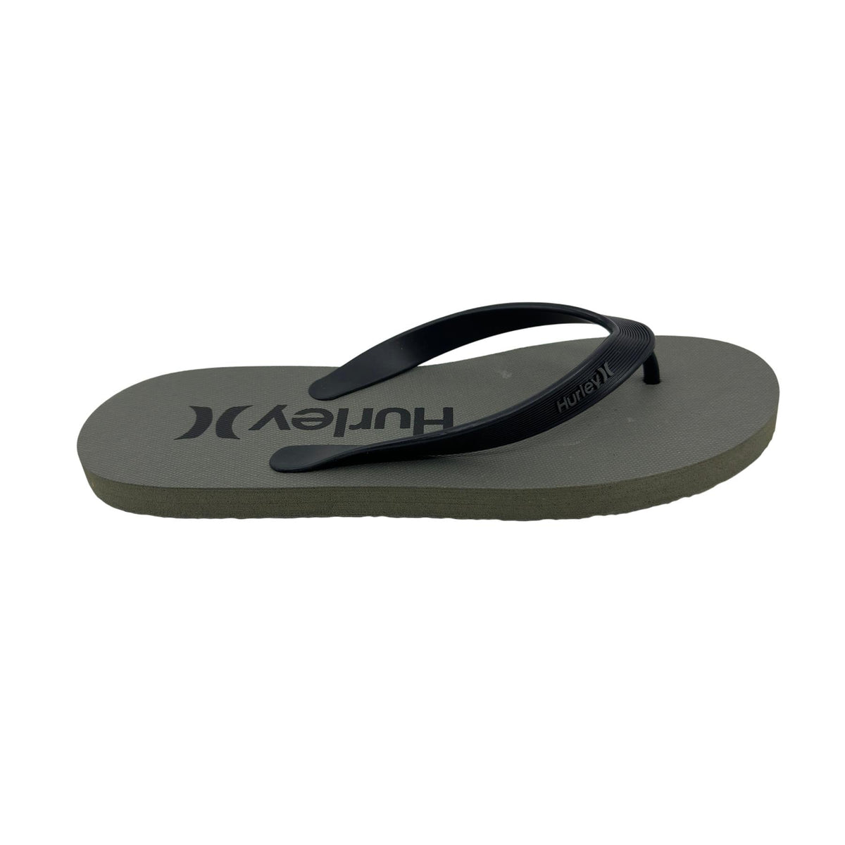 Hurley Logo Gray Black Mens Sandal Pool Beach Flip Flop