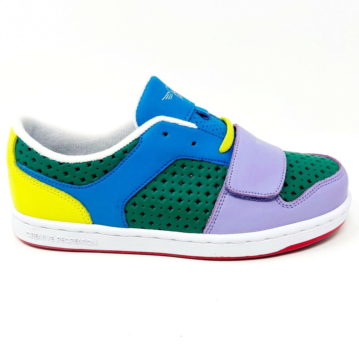 Creative Recreation Cesario Lo Royal Green Lavender Neon Youth Kids Sneakers