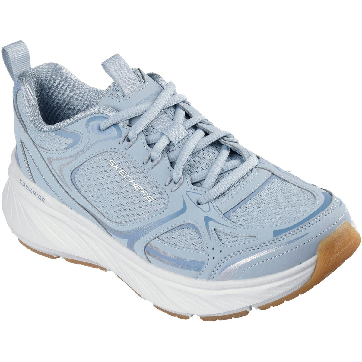 Women's Relaxed Fit Skechers 150475 Edgeride Silver Eclipse Trainers