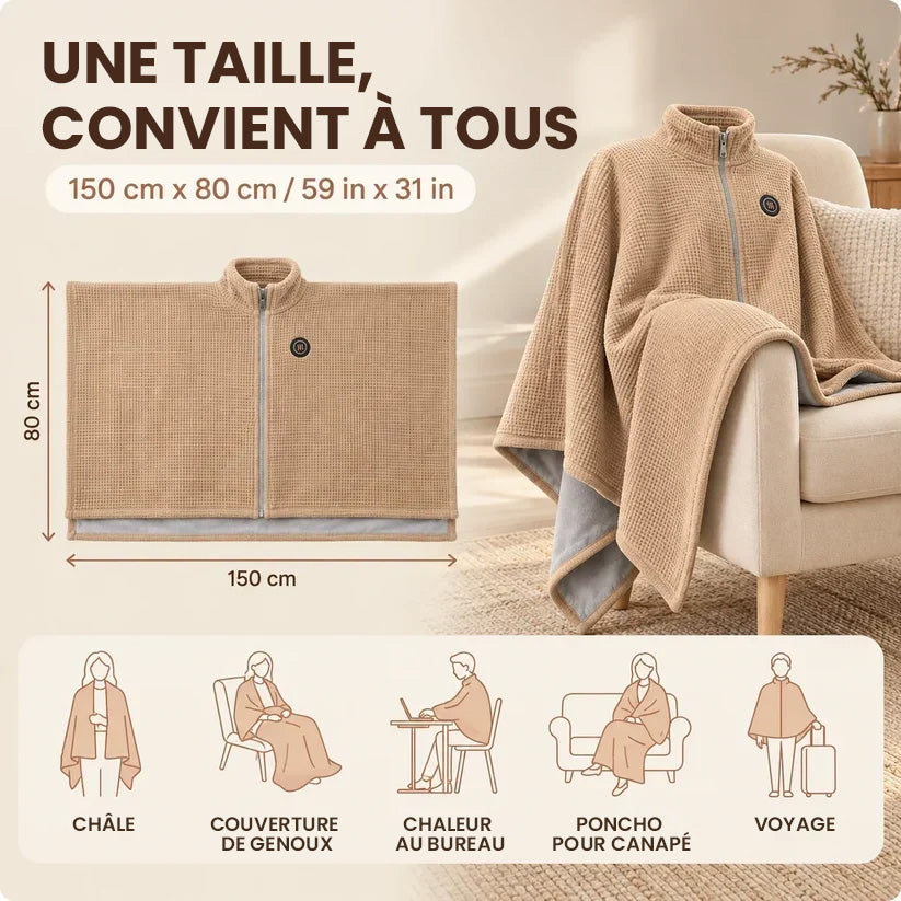 Cape chauffante pour les épaules