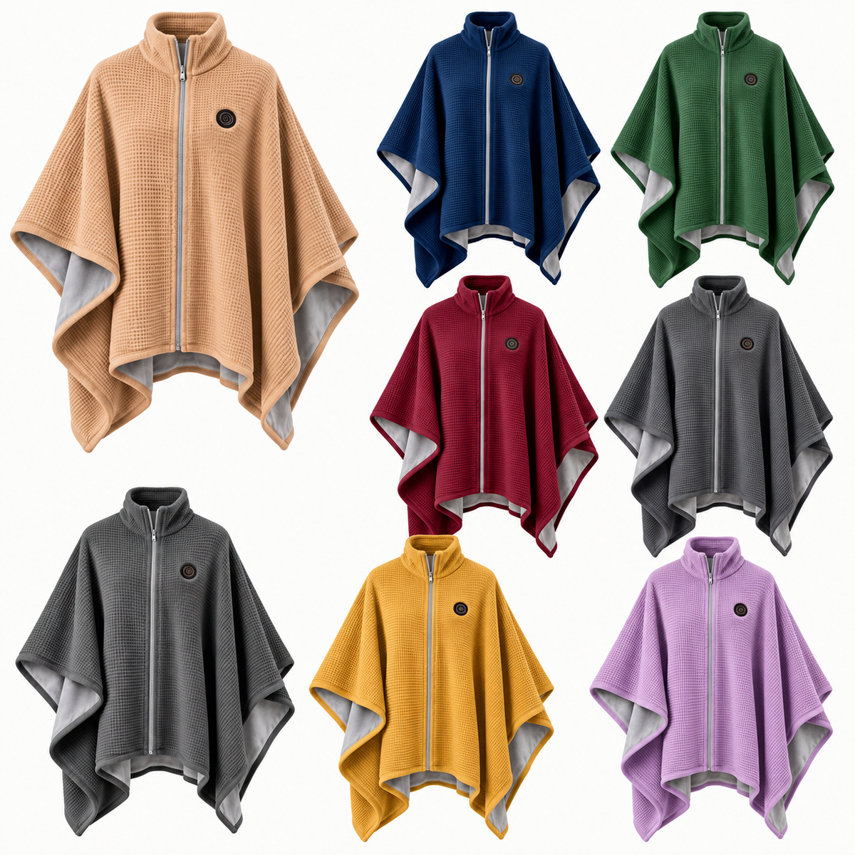 🔥 Winter Sale – USB Heated Poncho Wrap with 3 Heat Settings, Soft Fleece-Lined Warm Cape for Women & Men