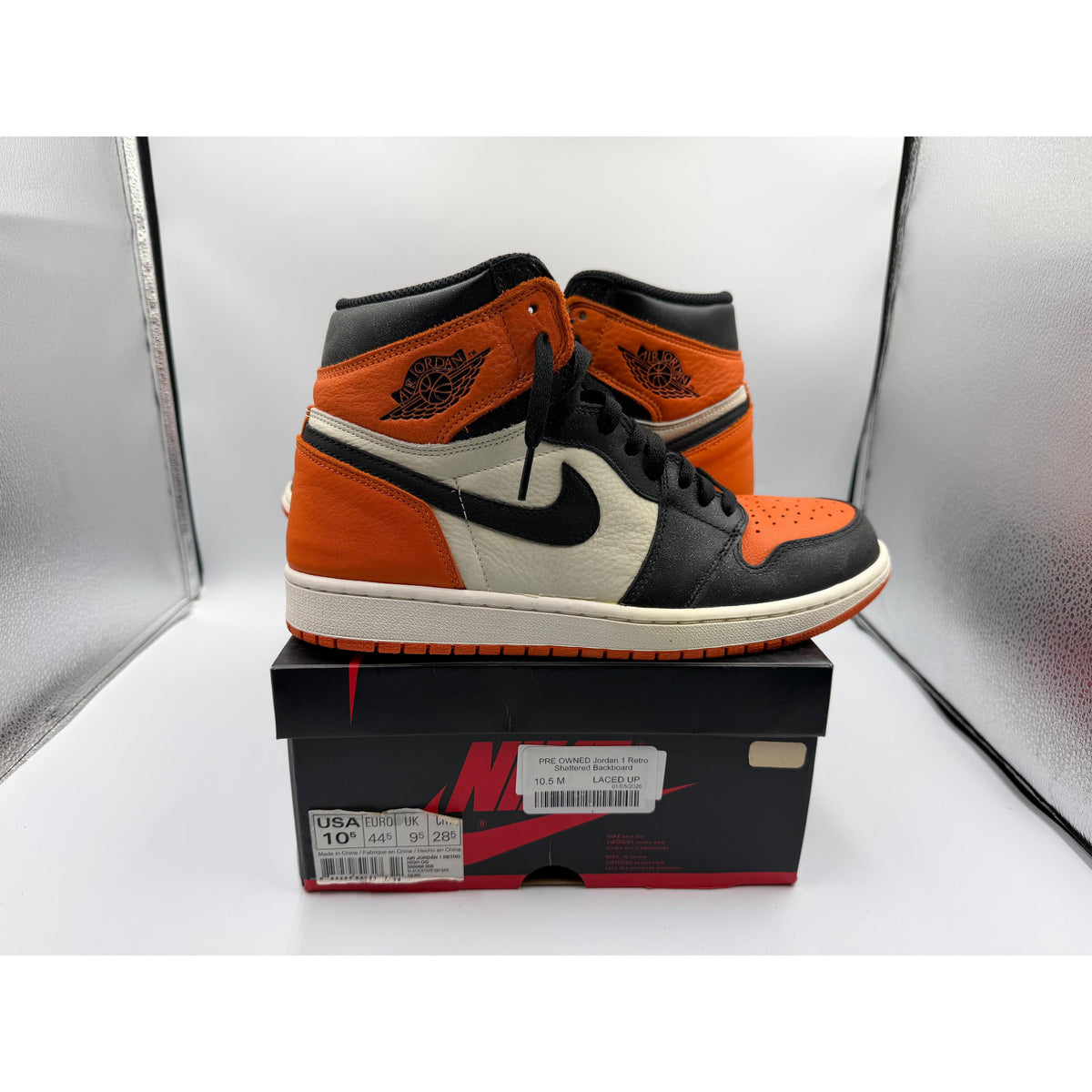 PRE OWNED Jordan 1 Retro Shattered Backboard