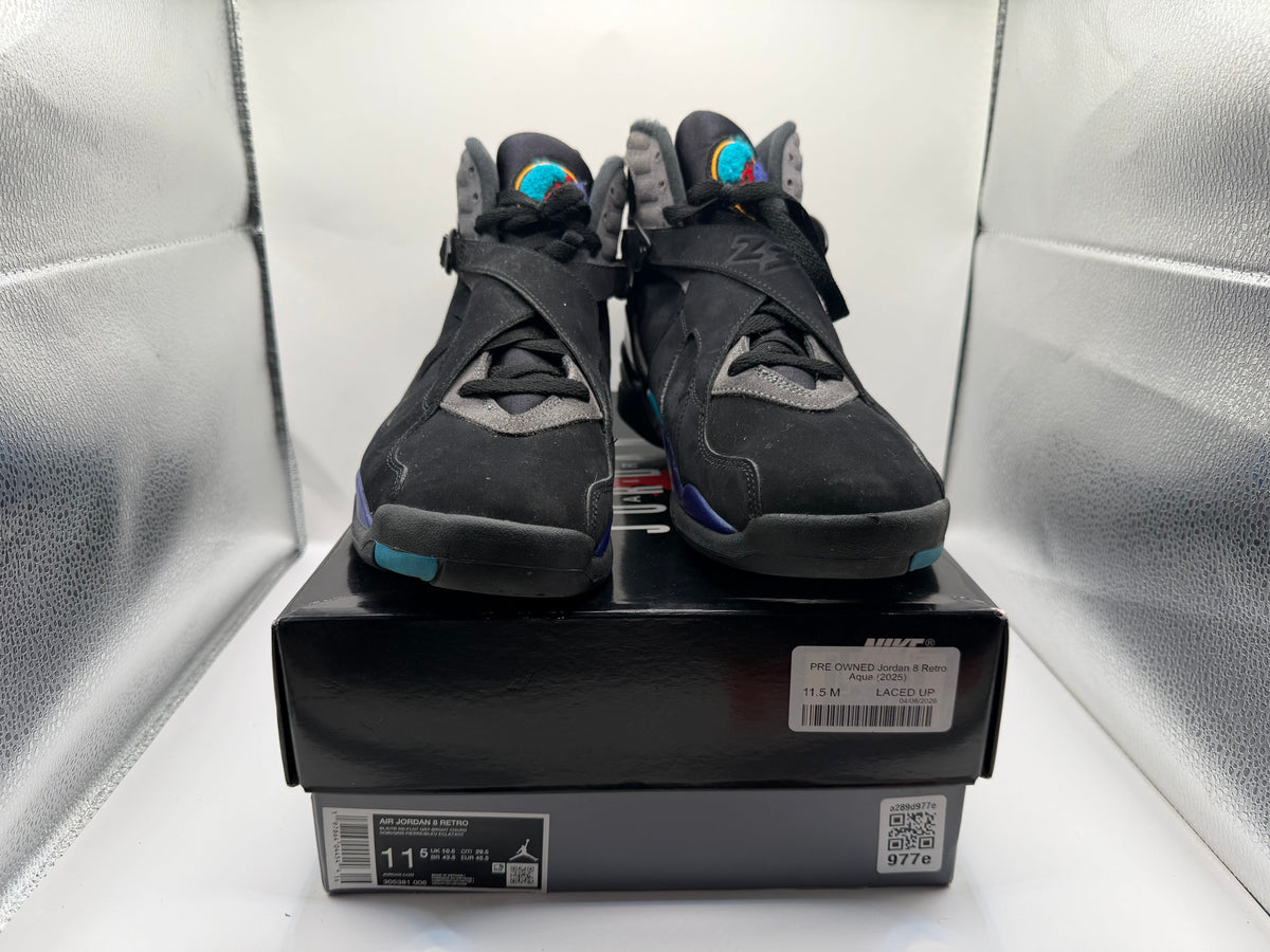 PRE OWNED Jordan 8 Retro Aqua (2025)