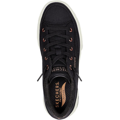 Women's Wide Fit Skechers 177190W Arch Fit Arcade Meet Ya There Shoes - Black
