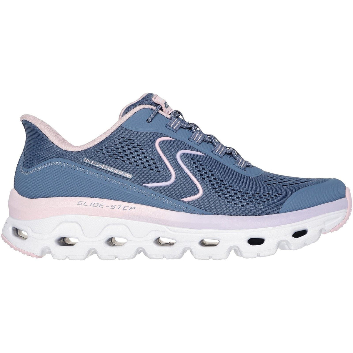 Women's Wide Fit Skechers 180272 Slip-ins Glide Step Sole Trainers
