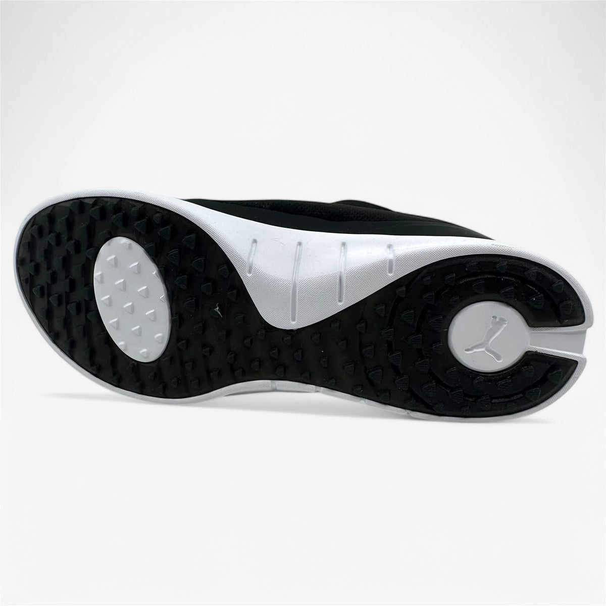 PUMA Laguna Fusion Slip On Black Silver Womens Spikeless Golf Shoes