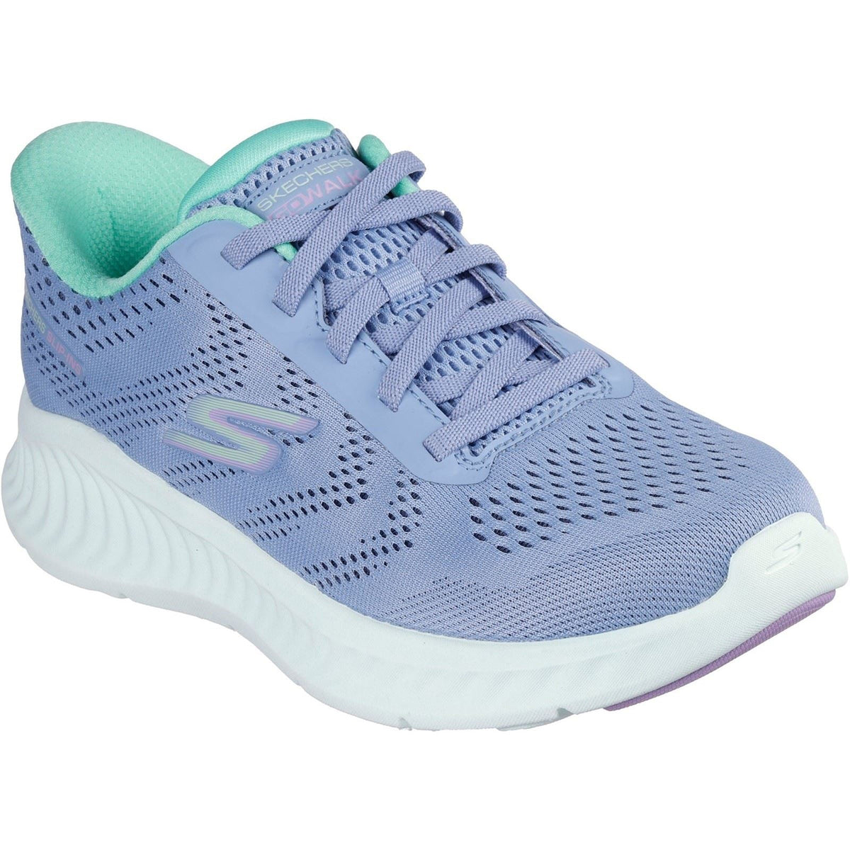 Women's Wide Fit Skechers 125643 Slip-ins Go Walk Now Khloe Trainers