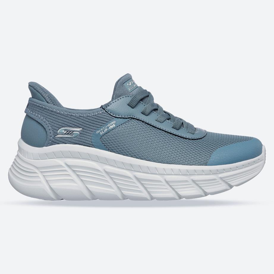 Women's Wide Fit Skechers 117391 Slip-ins Bobs B Flex Hi Linear Force Trainers