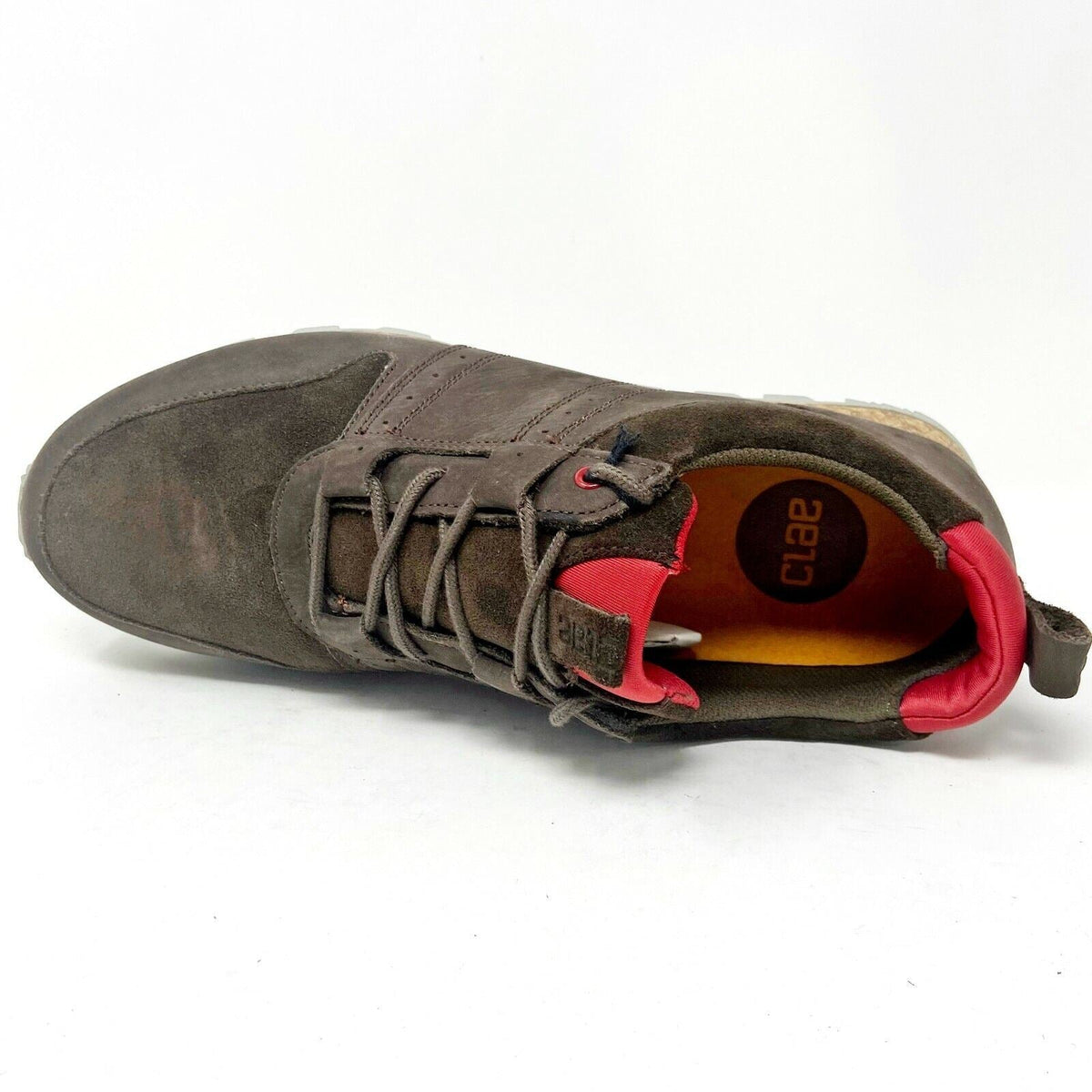 Clae Mills Chocolate Umber Suede Brown Mens Premium Casual Sneakers