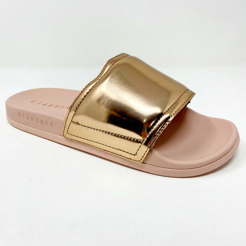 STNDRD Standard Los Angeles Monaco Rose Gold Womens Slides Sandals