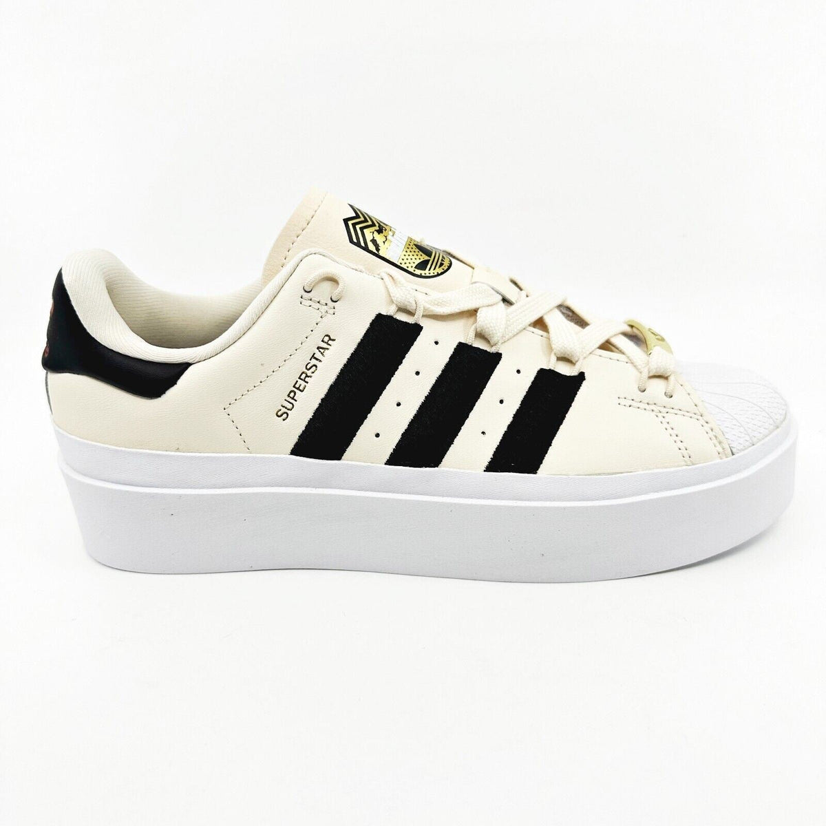 Adidas Originals Superstar Bonega Ivory Womens Platform Sneakers IF4827