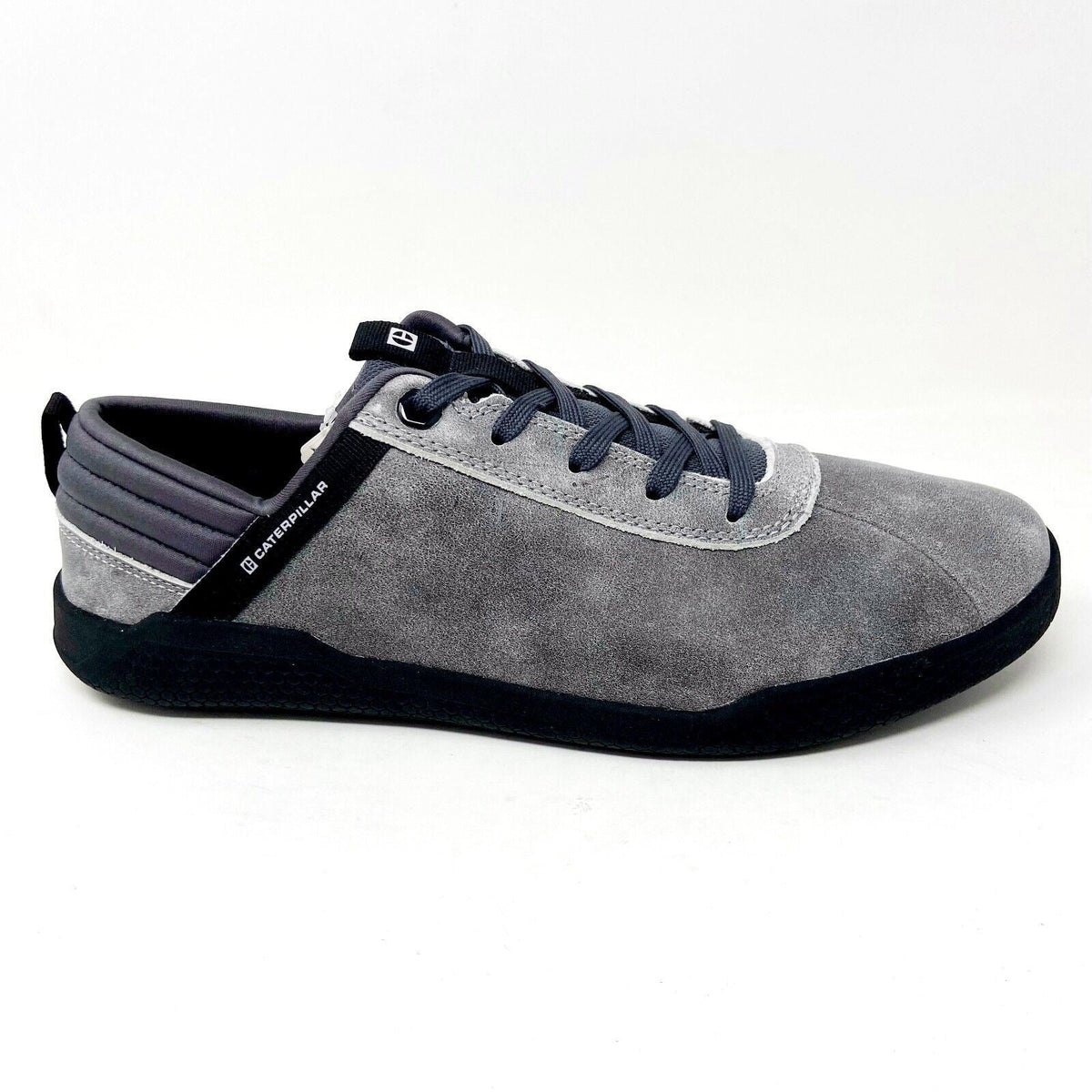 Caterpillar CAT Hex Glacier Grey Black Mens Suede Casual Sneakers P724183