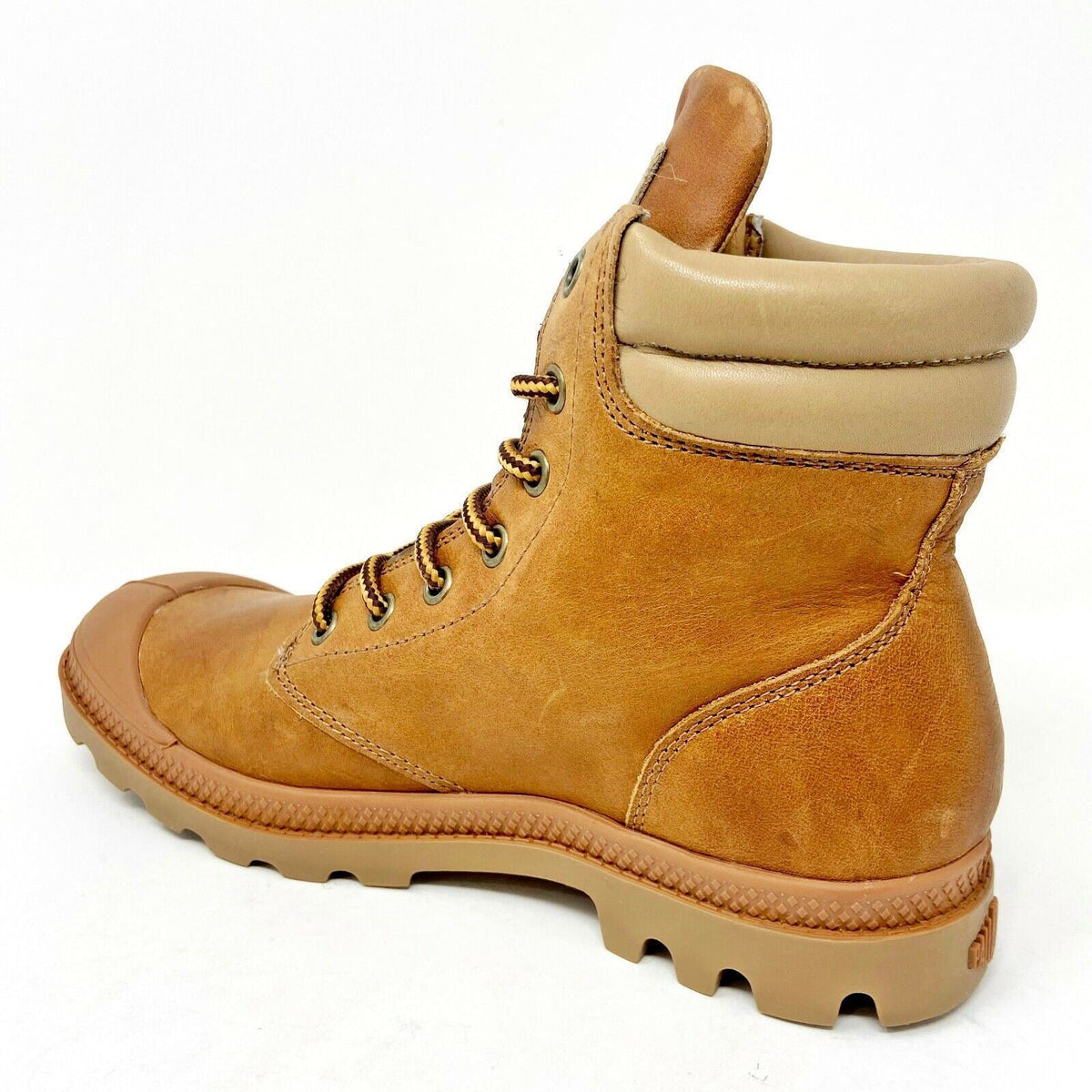 Palladium Wendy Tuga Whiskey Brown Womens Leather Combat Desert Boots 93612 239