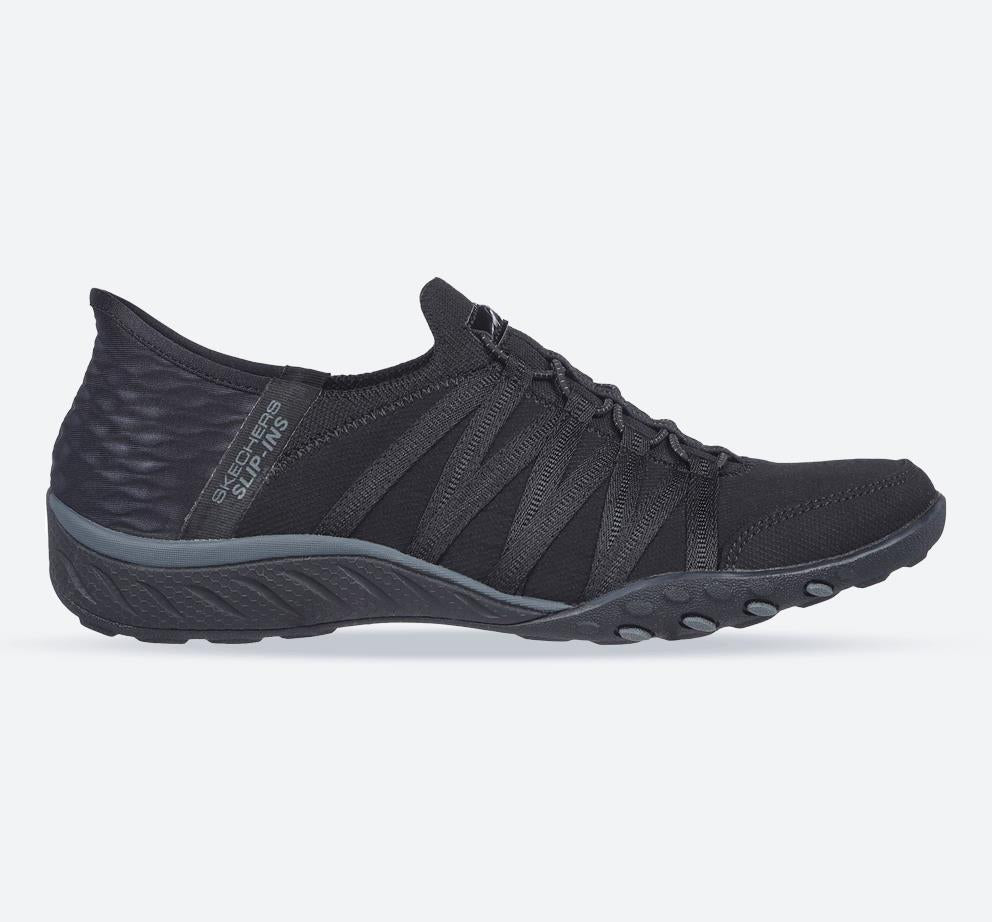 Women's Wide Fit Skechers 100593 Breathe Easy Roll Shoes