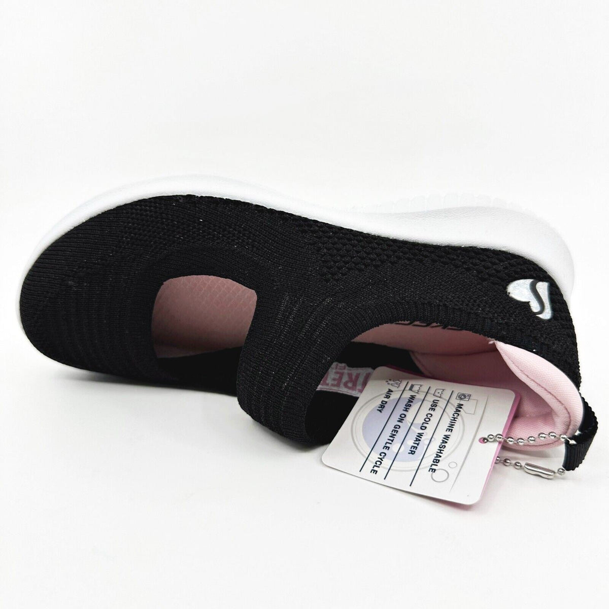 Skechers Ultra Flex Sitten Sweet Black Kids Girls Sneakers