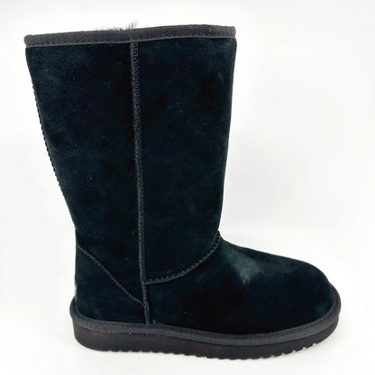 Koolaburra by UGG Koola Tall Black Womens Faux Fur Suede Shearling Boots