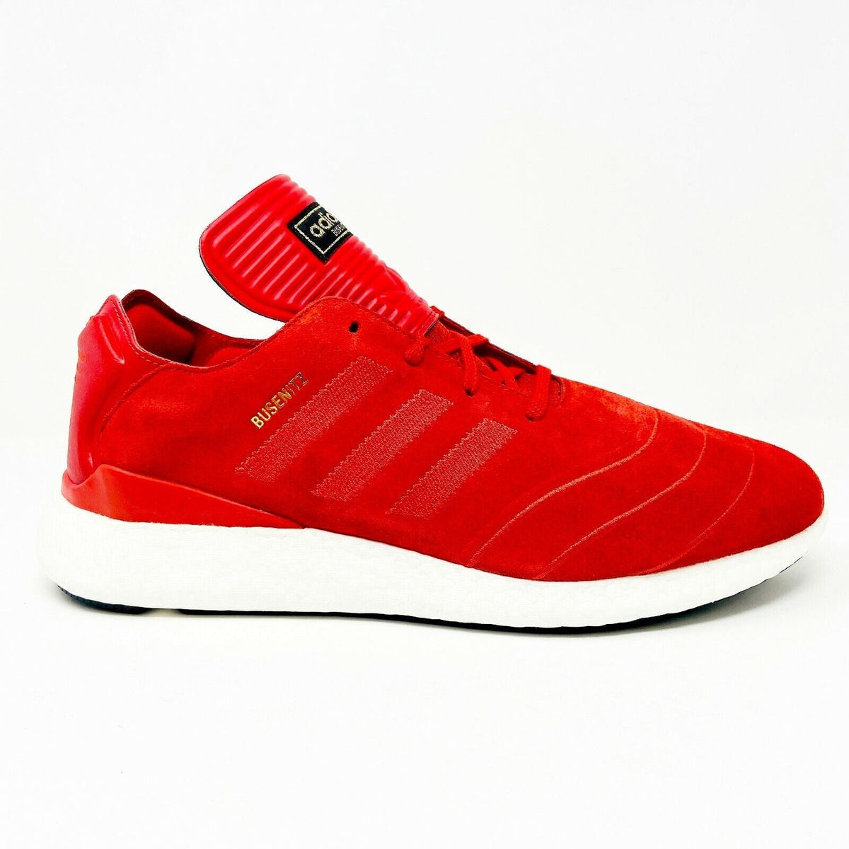 Adidas Busenitz Pure Boost Scarlet Red White Mens Running Sneakers F37885