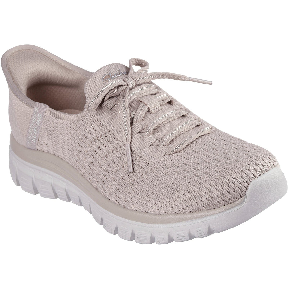 Women's Wide Fit Skechers 100736 Slip-ins Graceful First Blush Trainers